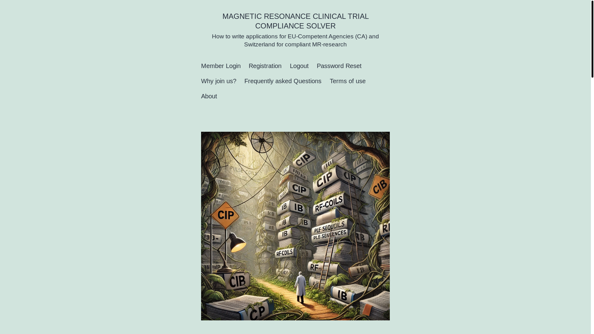 website screenshot of https://mrtrialcompliancesolver.com/