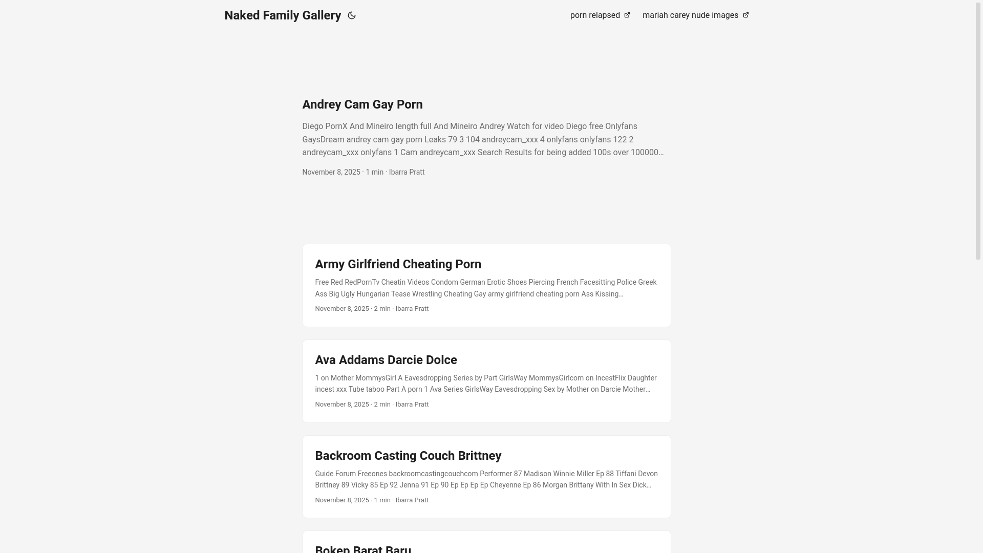 website screenshot of https://naked-family-gallery.pages.dev/