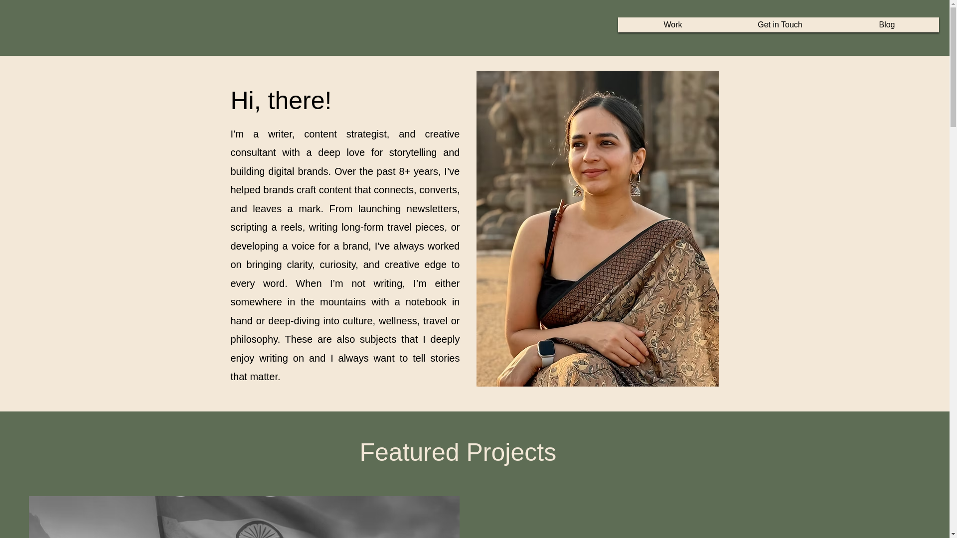 website screenshot of https://harshitakeswani.com/