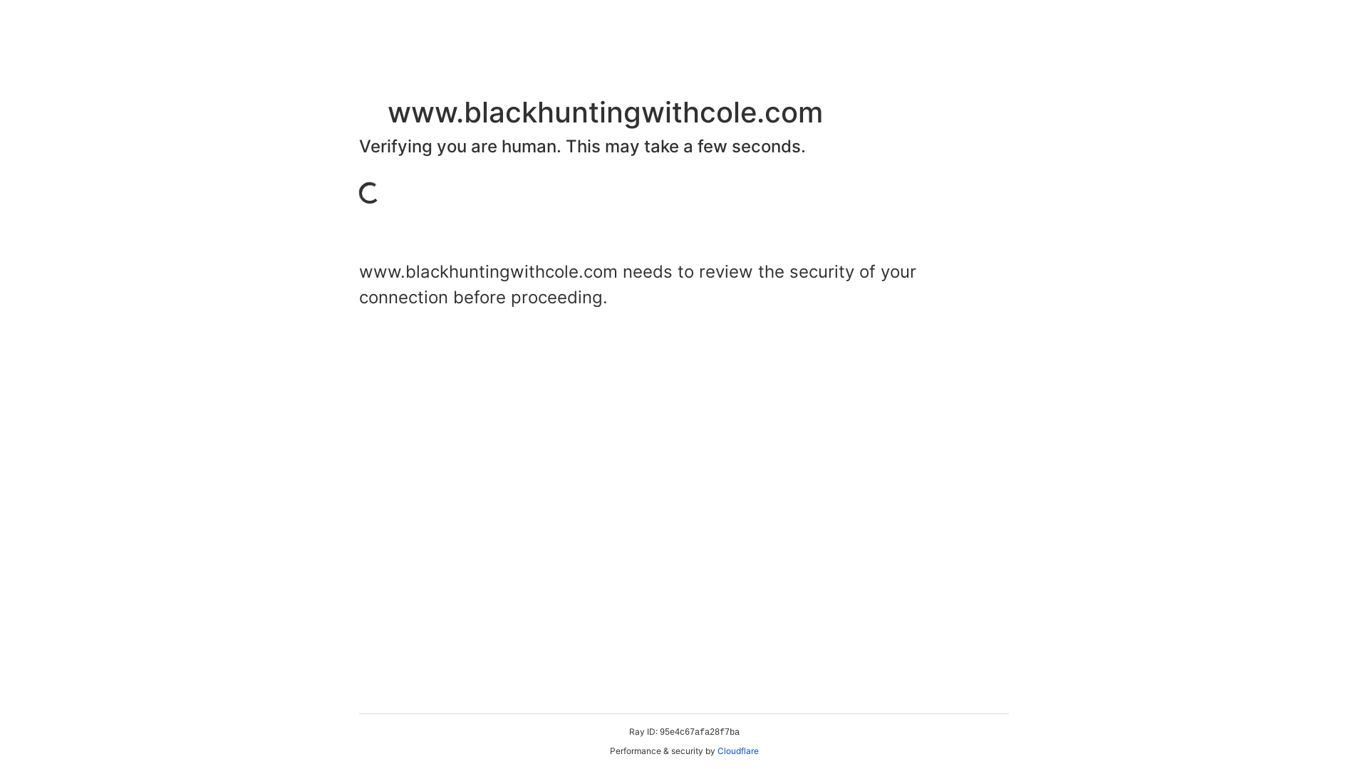 website screenshot of https://blackhuntingwithcole.com/
