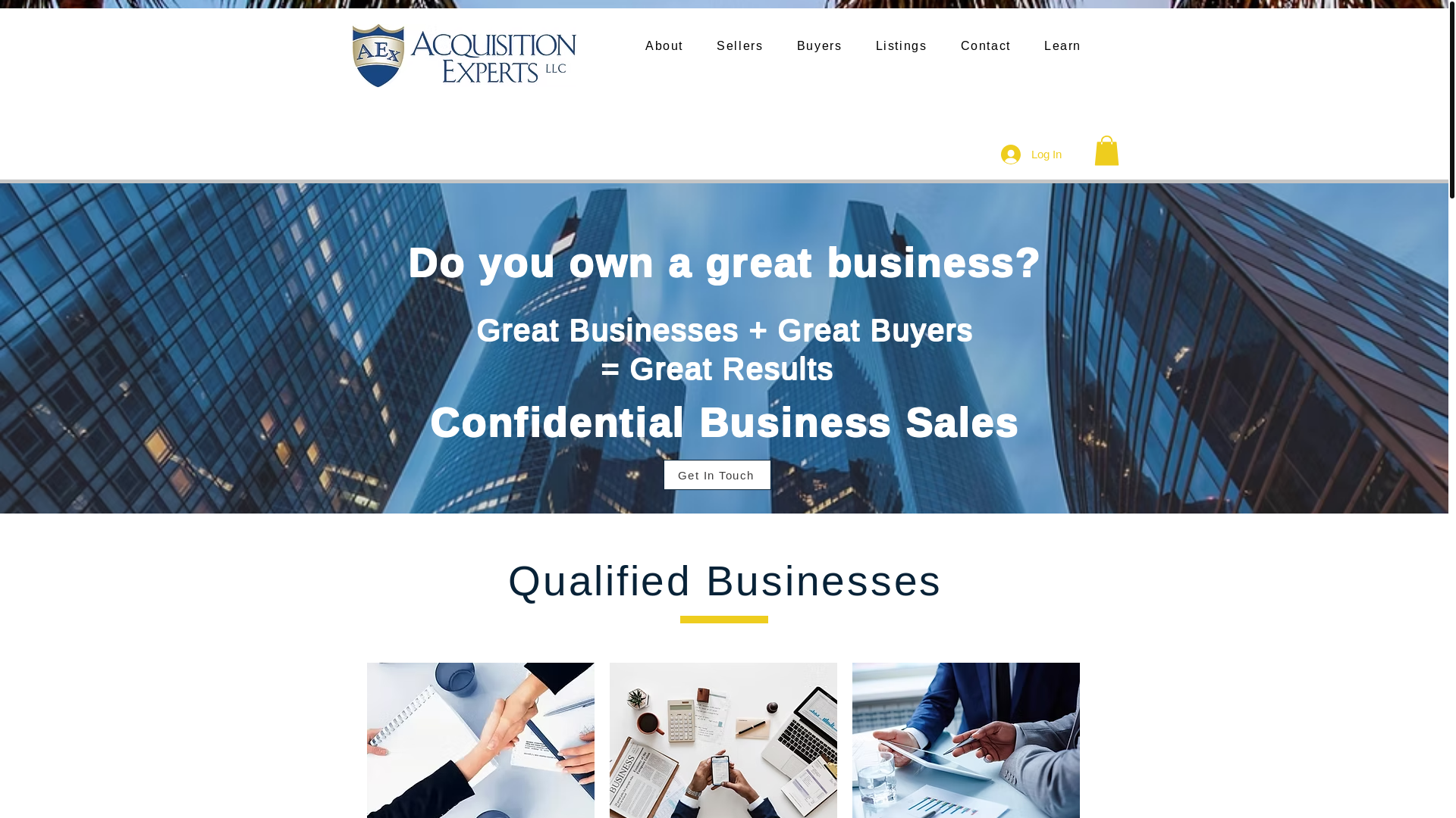 website screenshot of https://intelligentexit.co/