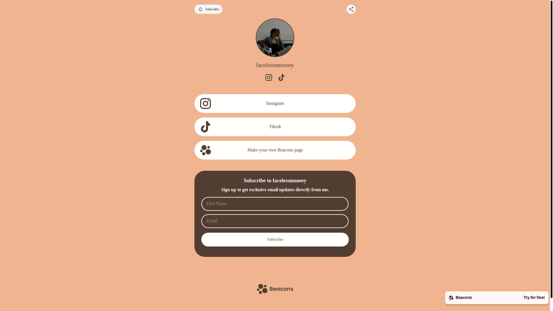 website screenshot of https://facelessmoneey.com/