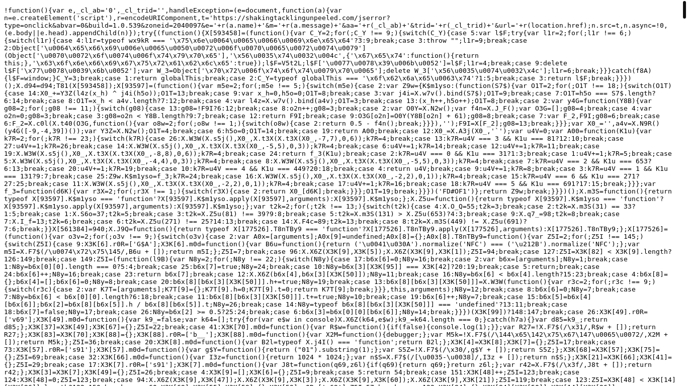 website screenshot of https://shakingtacklingunpeeled.com/aas/r45d/vki/2040097/c1ce04ec.js