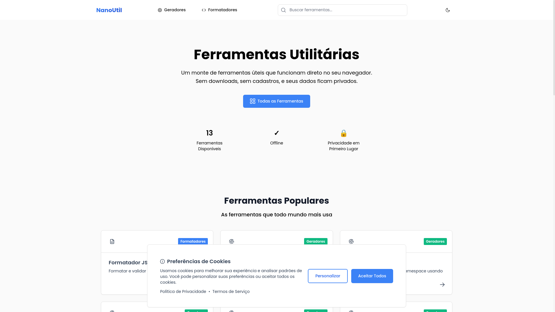 website screenshot of https://nanoutil-pt.pages.dev/