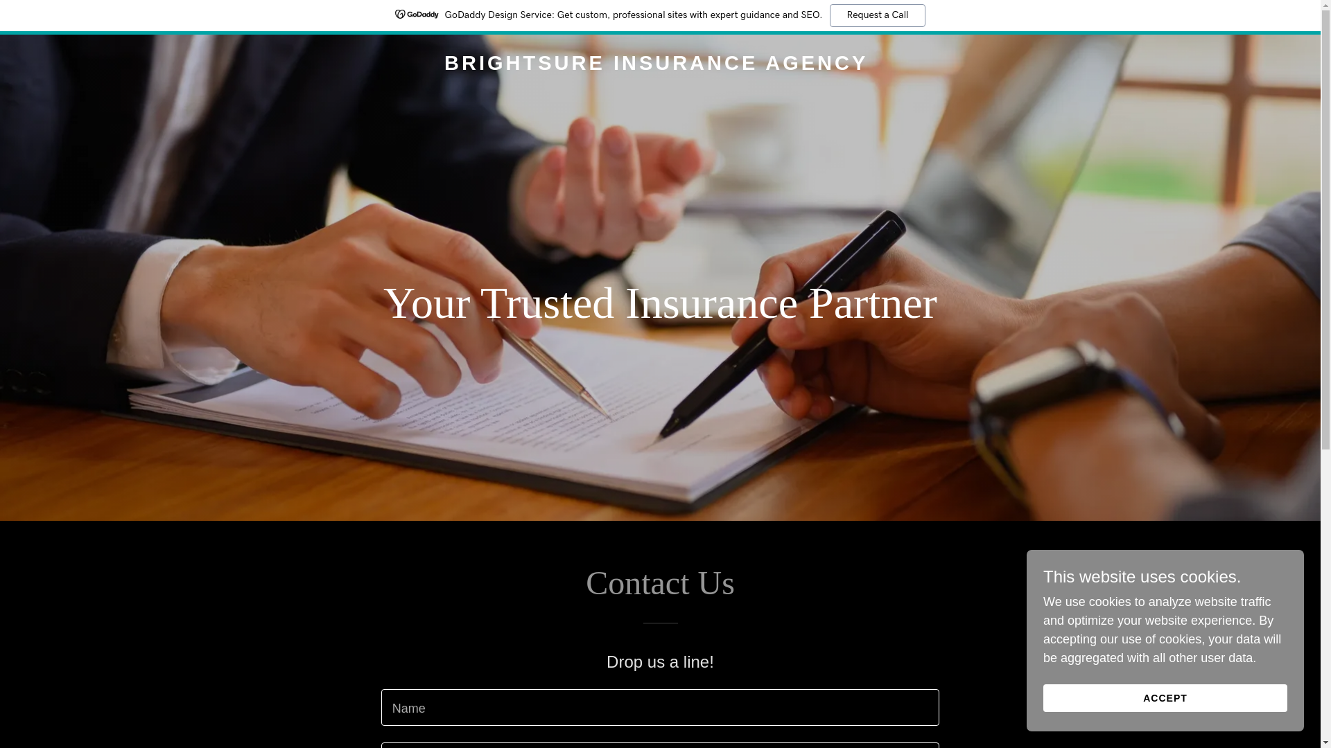 website screenshot of https://brightsureagency.com/