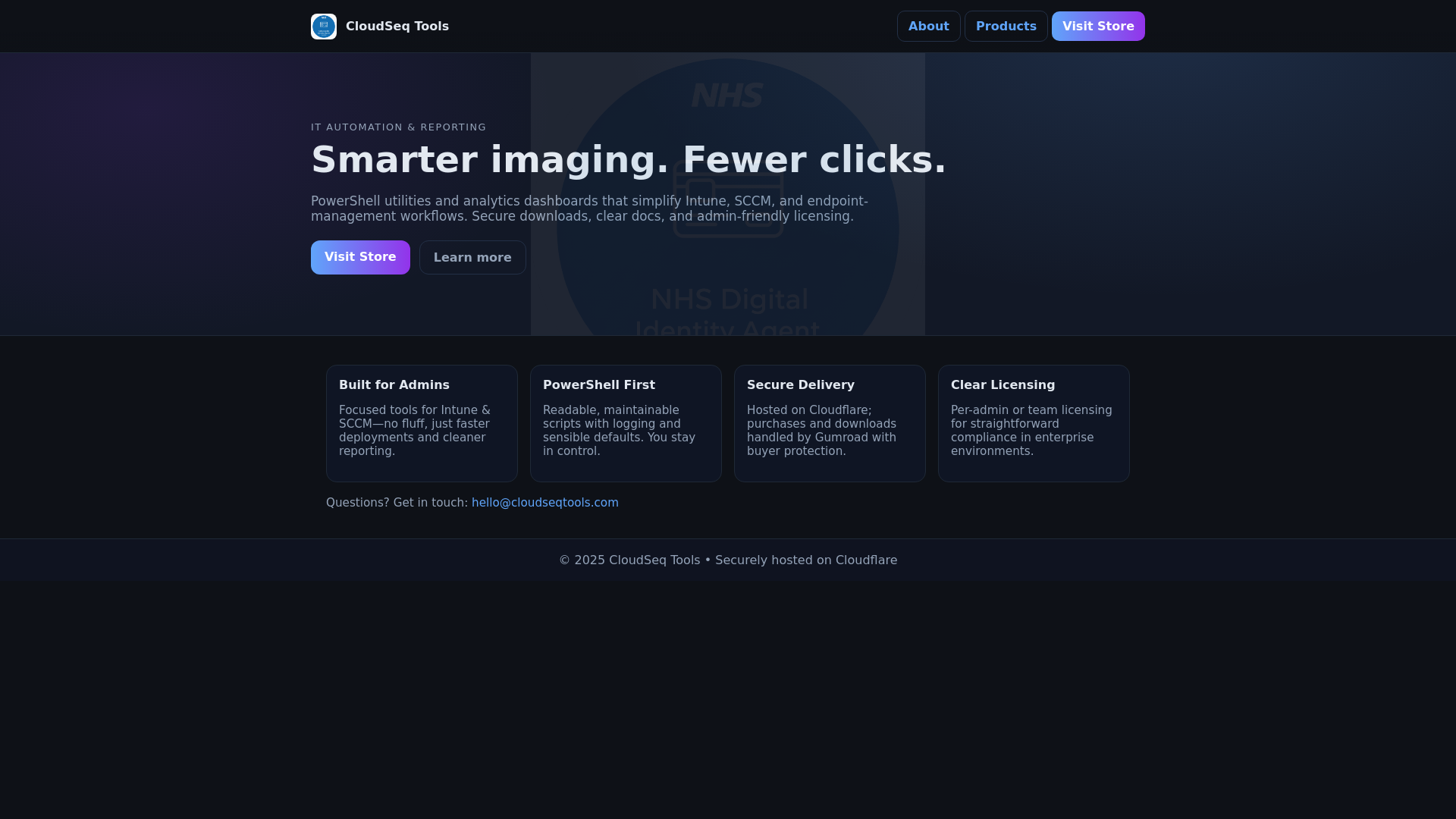 website screenshot of https://cloudseqtools-site.pages.dev/