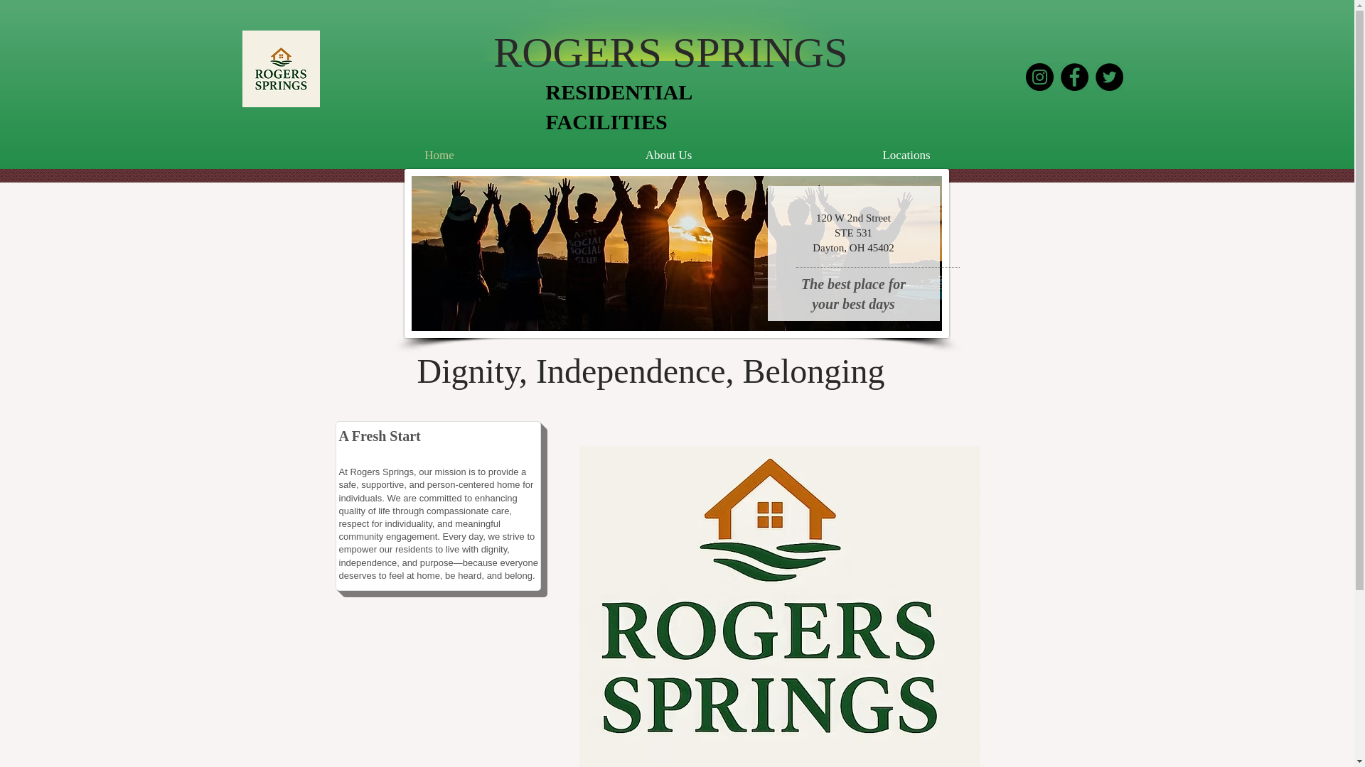 website screenshot of https://rogersprings.com/