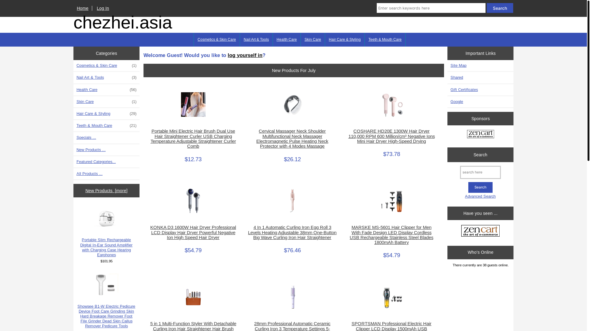 website screenshot of https://chezhei.asia/