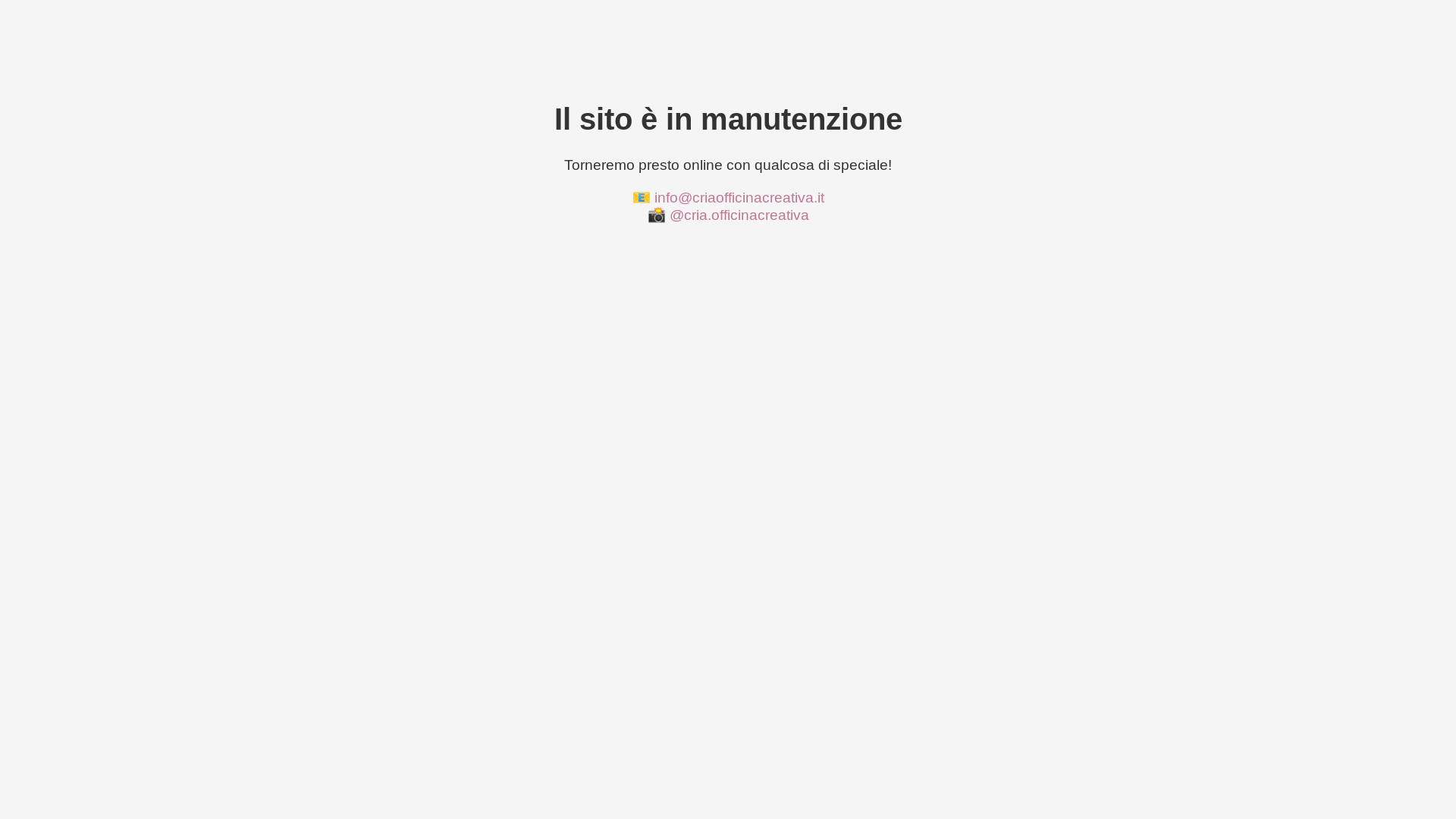 website screenshot of https://criaofficinacreativa.it/