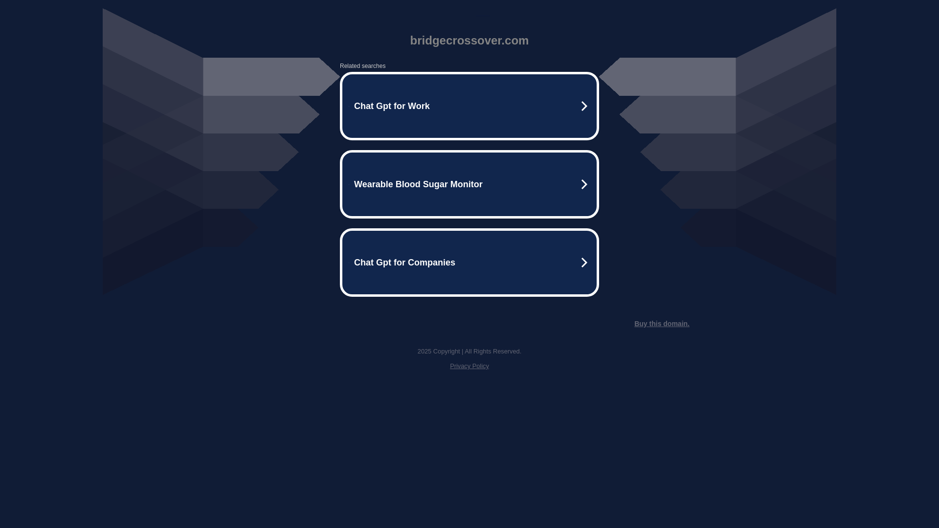 website screenshot of https://bridgecrossover.com/