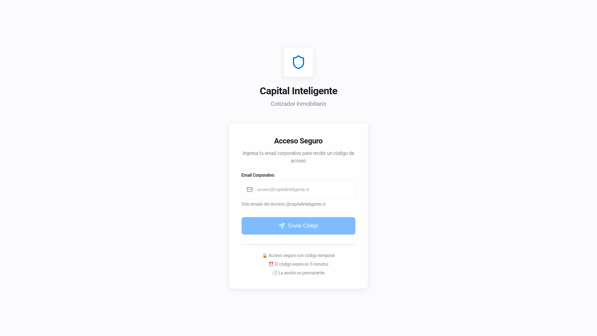 website screenshot of https://cotizador.capital/