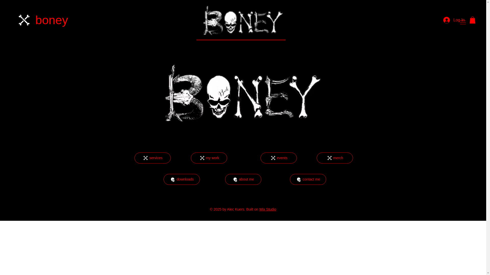 website screenshot of https://boneymusic.com/