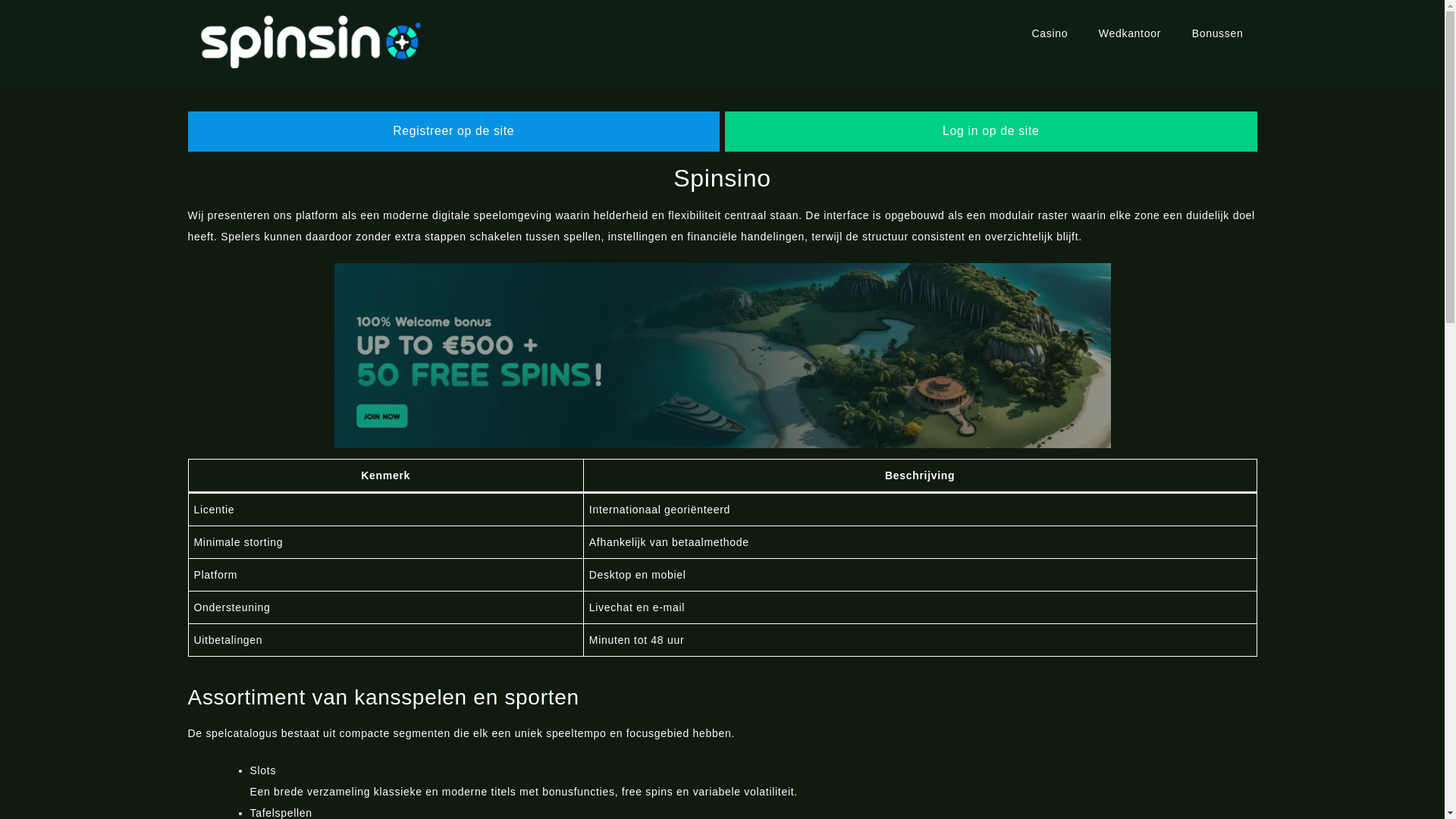 website screenshot of https://spinsinonl.net/
