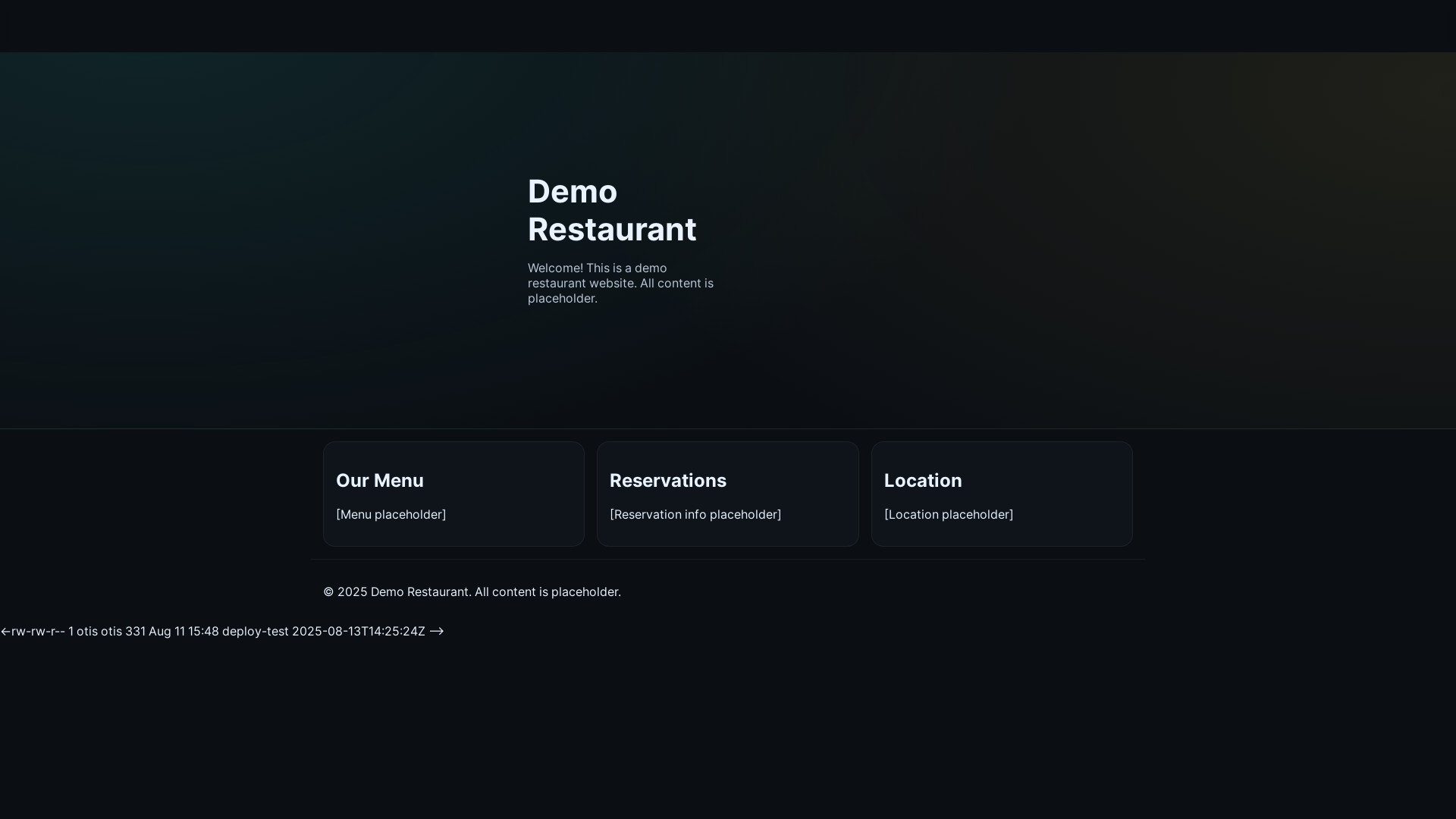 website screenshot of https://new-restaurant-demo-site.pages.dev/