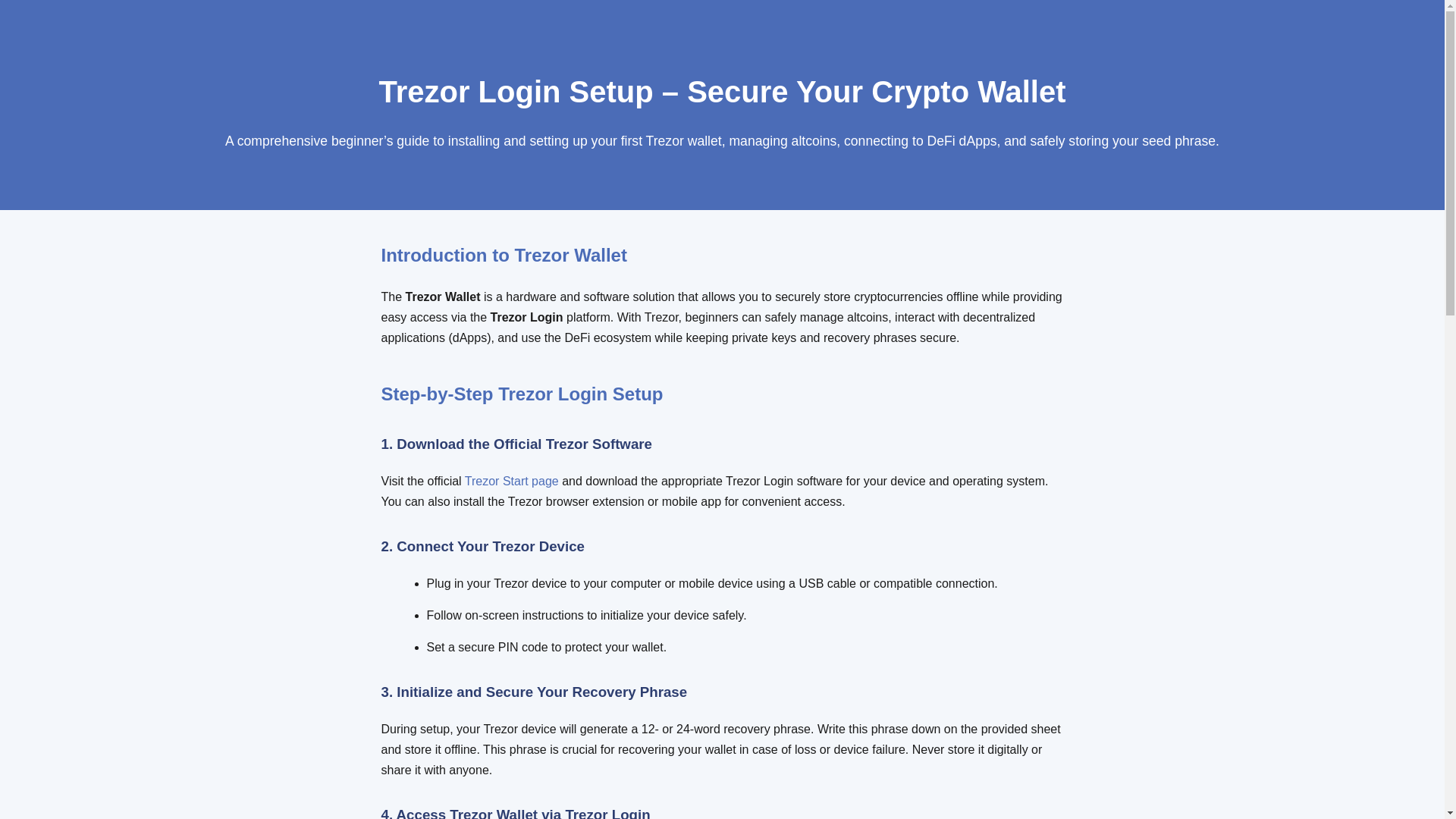 website screenshot of https://estarted-trezr.pages.dev/