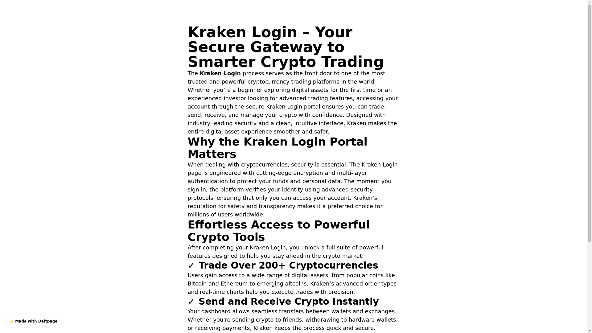 website screenshot of https://website-krakenio.daftpage.com