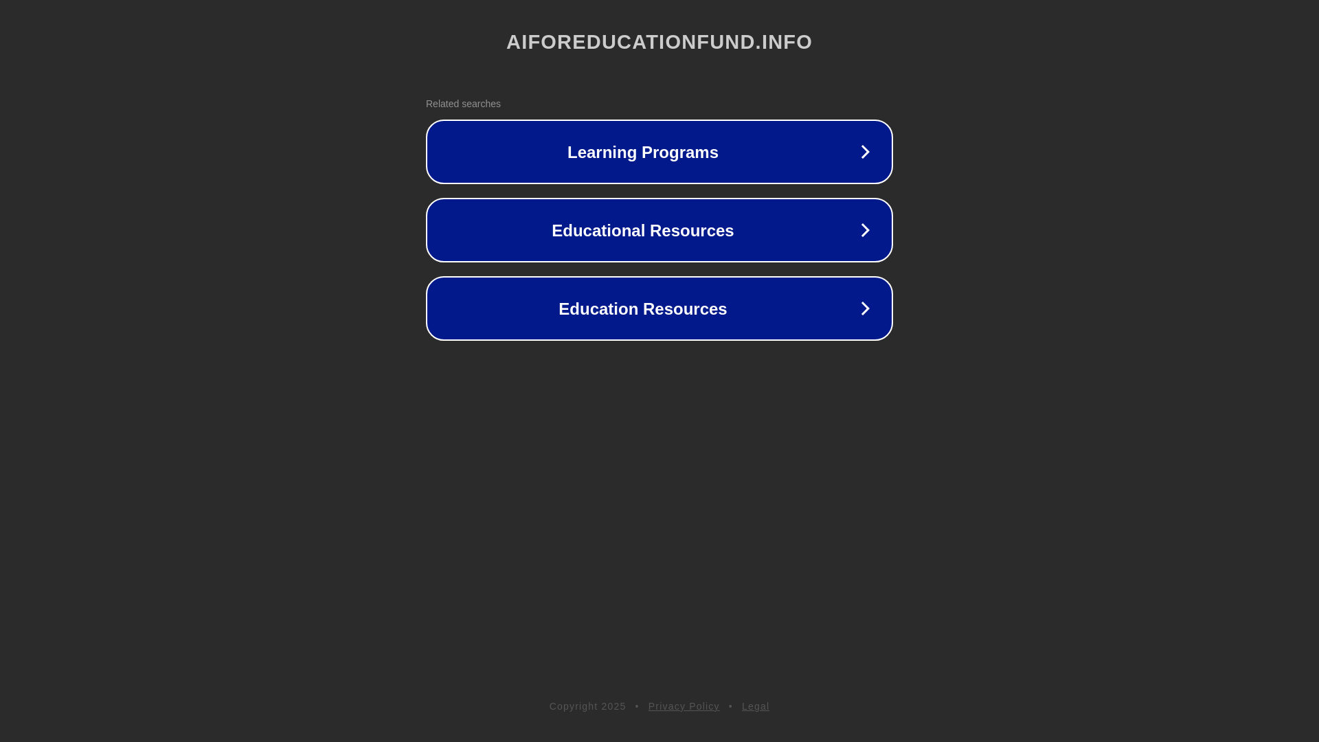 website screenshot of https://aiforeducationfund.info/