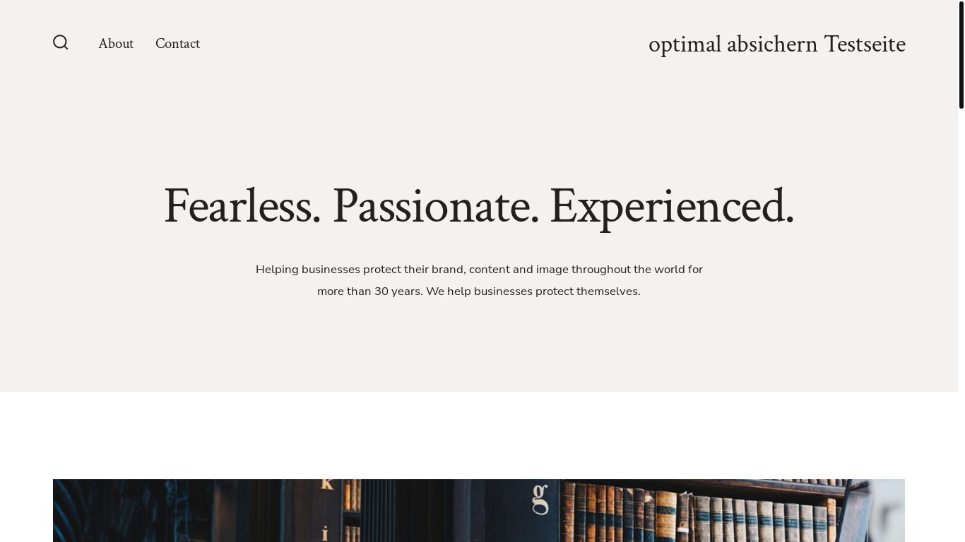 website screenshot of https://test-optimal-absichern.de/