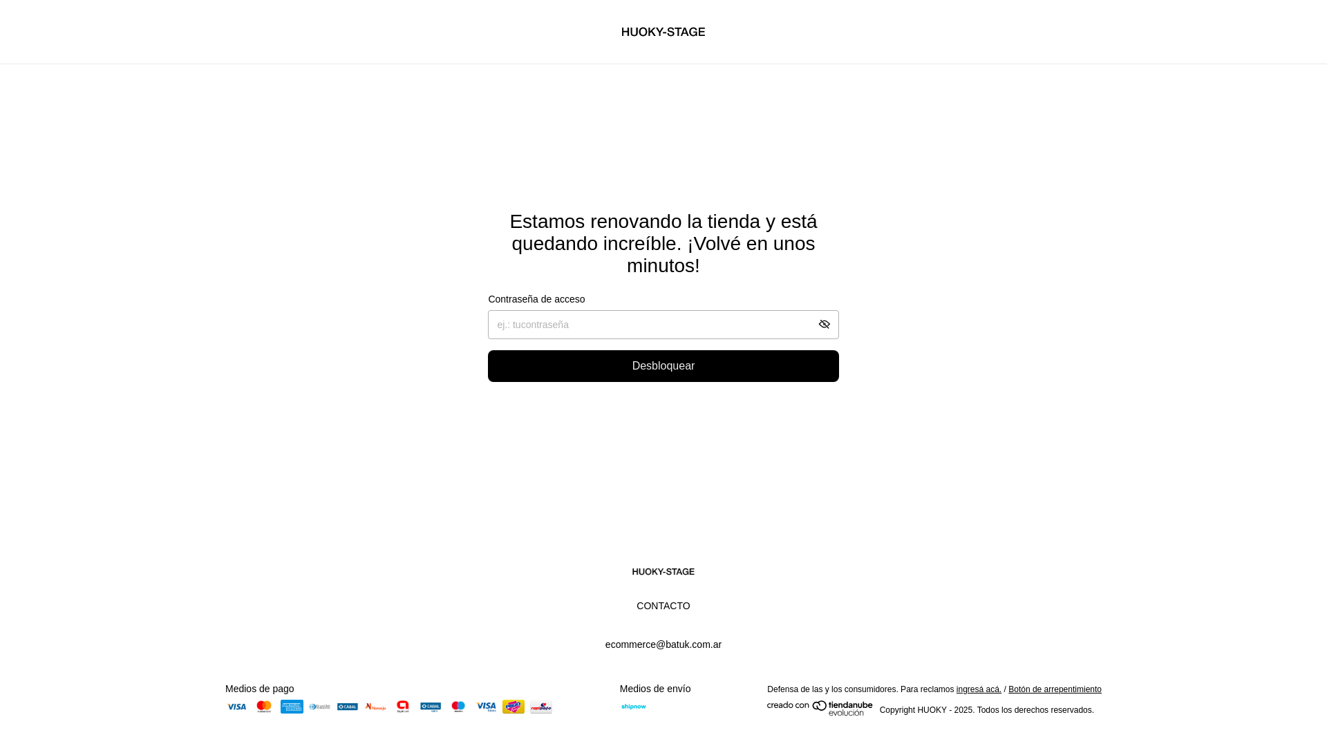 website screenshot of https://huoky.com.ar/