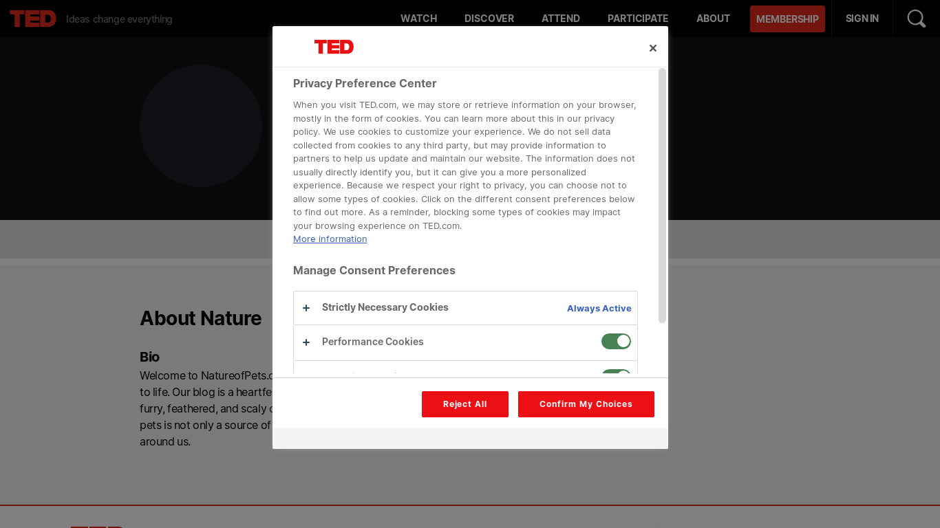 website screenshot of https://www.ted.com/profiles/45219287