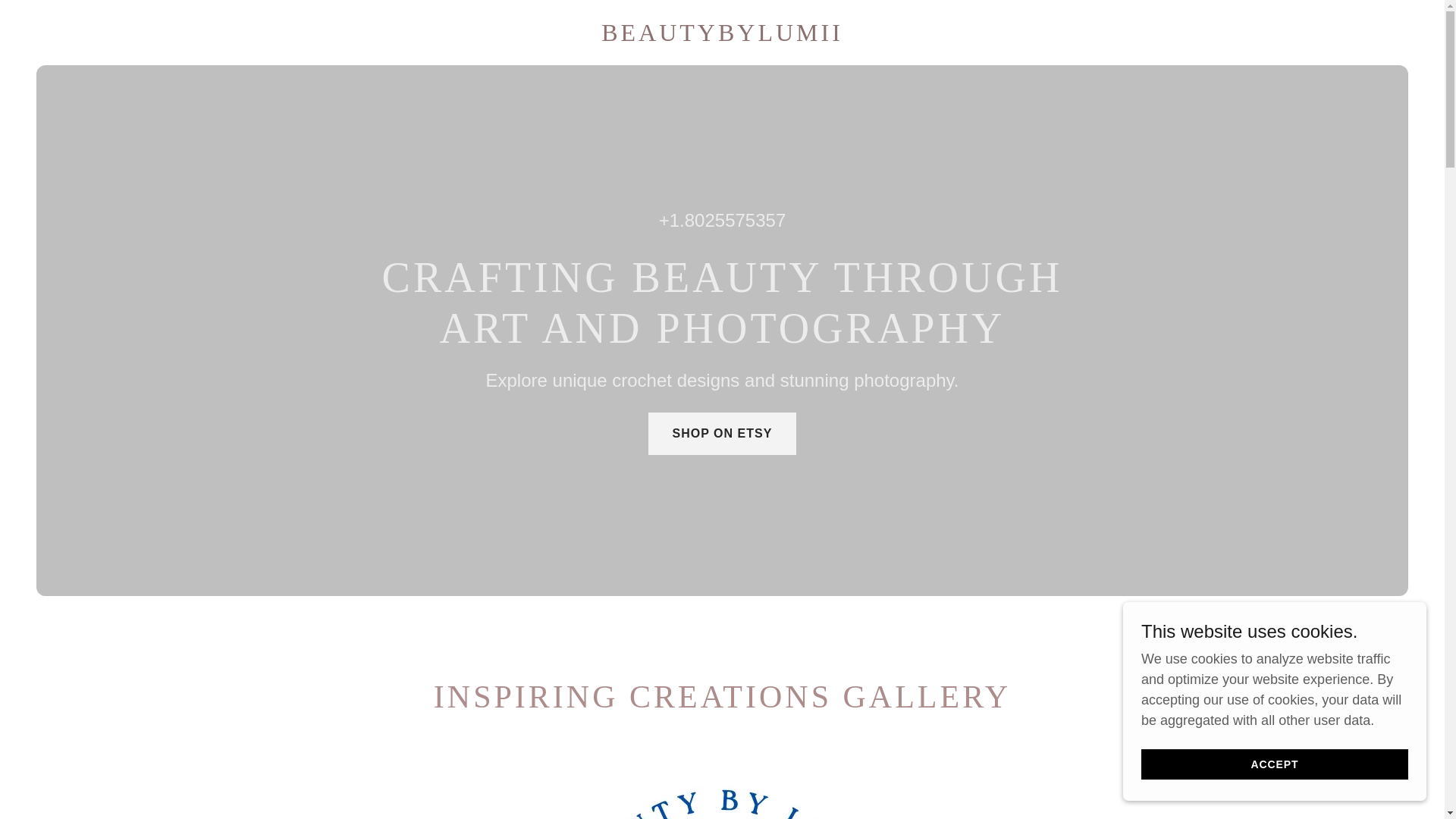 website screenshot of https://beautybylumii.com/