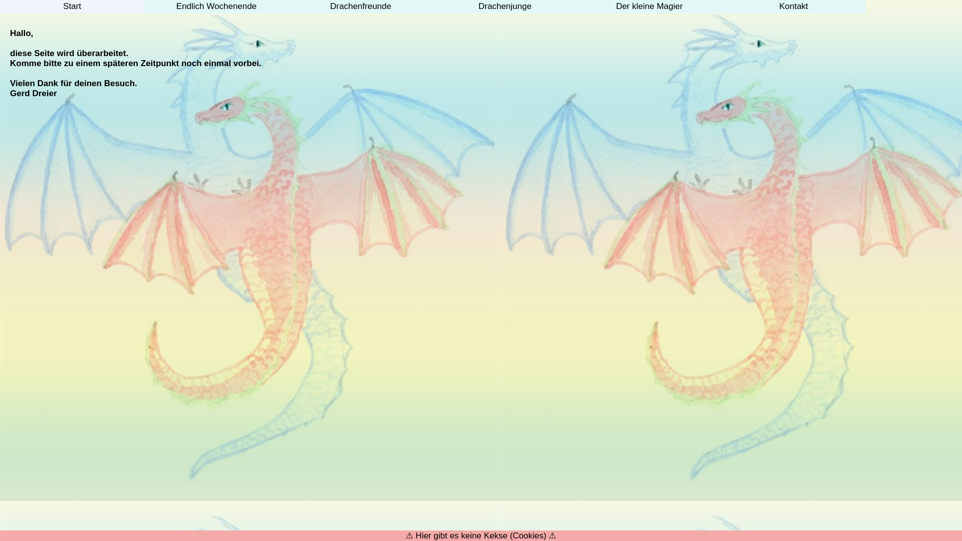 website screenshot of https://gerdsfantasiewelt.de/