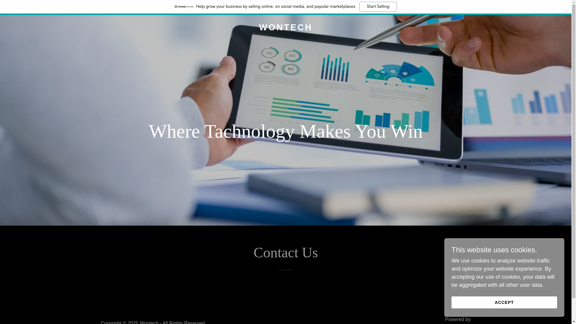 website screenshot of https://wontech.co.in/