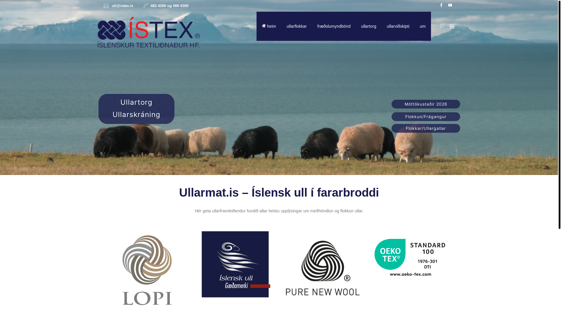 website screenshot of https://ullartorg.is/