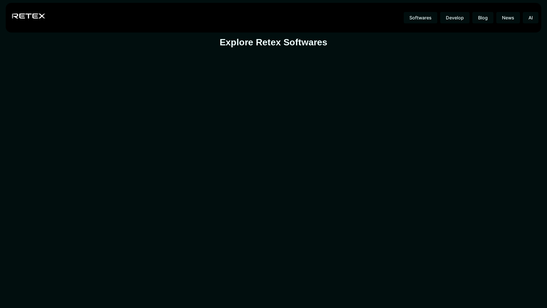 website screenshot of https://retex.pages.dev/