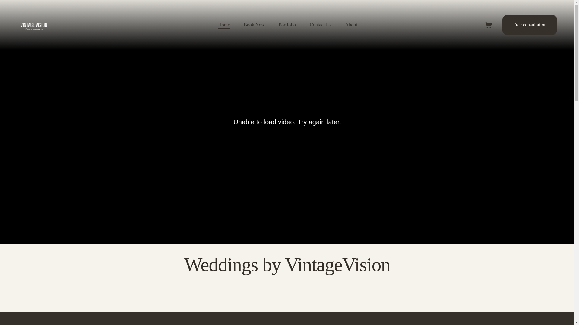 website screenshot of https://vintagevisionweddings.com/