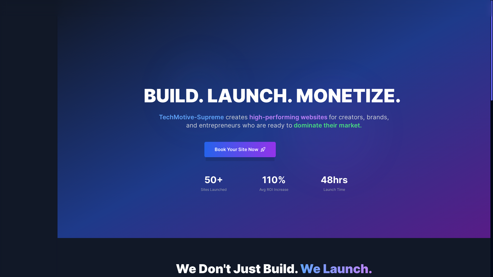 website screenshot of https://techmotivesupreme.com/