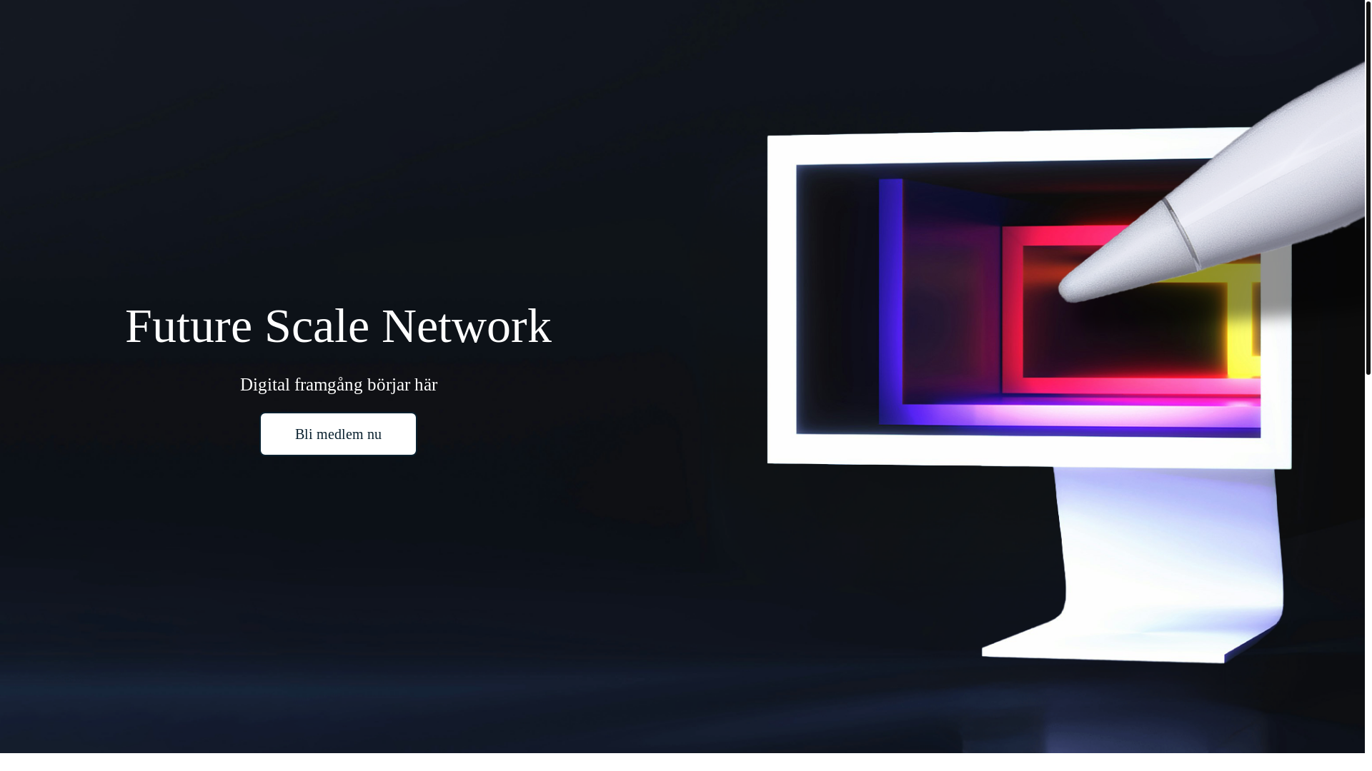 website screenshot of https://futurescalenetwork.se/