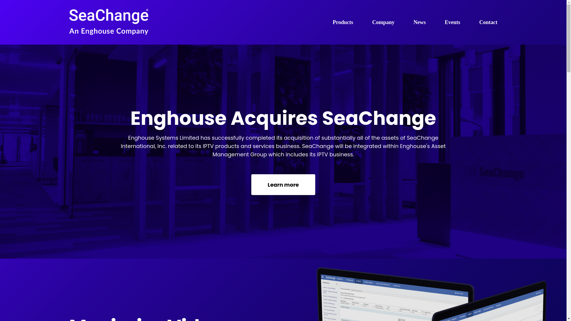 website screenshot of https://seachange.com