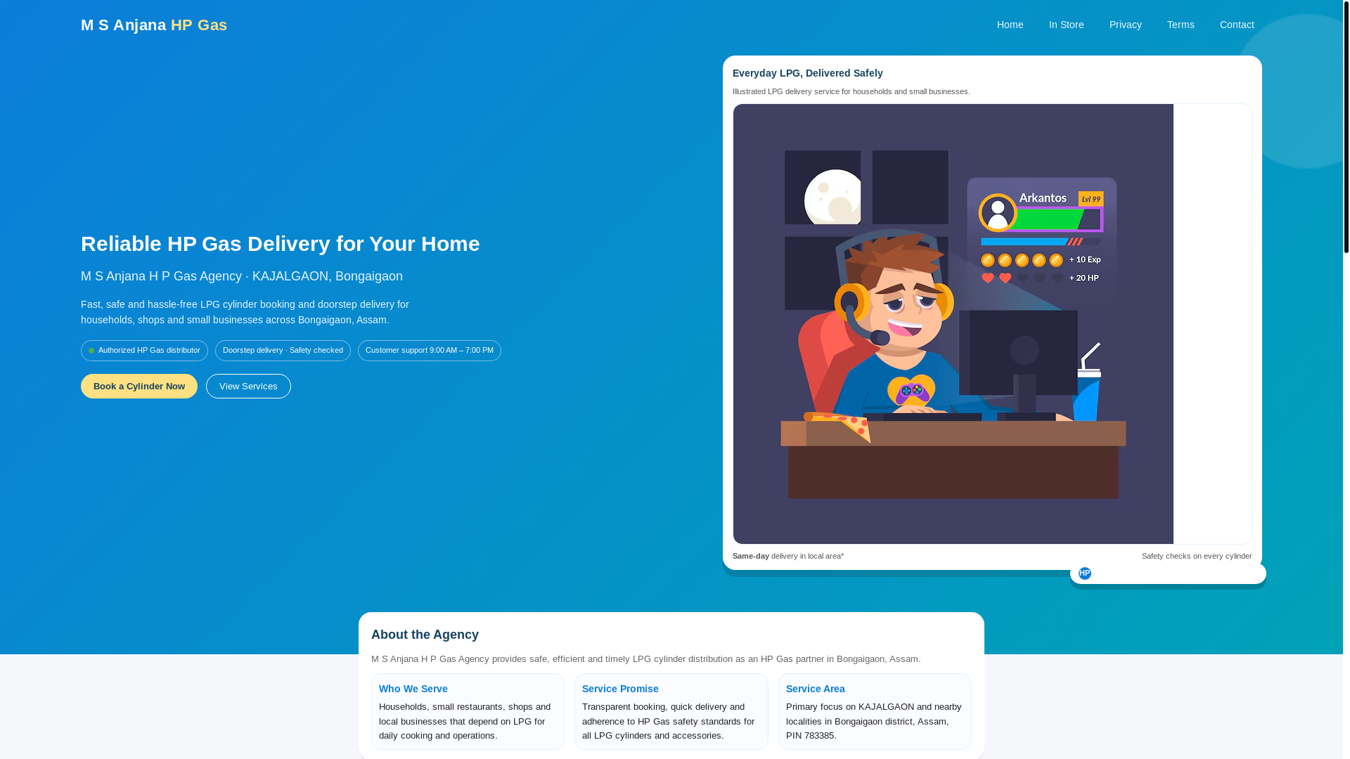 website screenshot of https://msanjanahpgas-agency.shop/