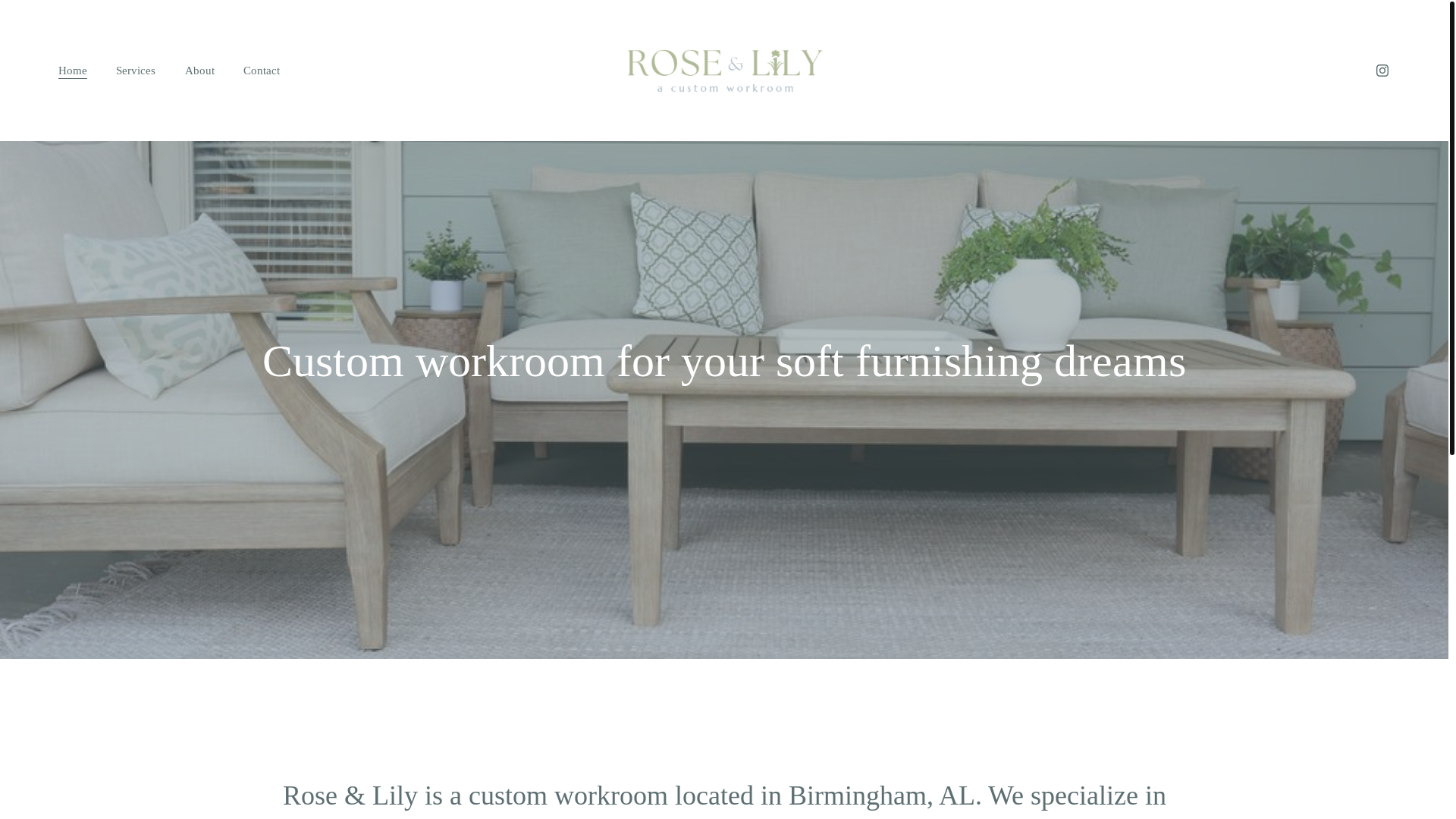 website screenshot of https://roseandlilyworkroom.com/