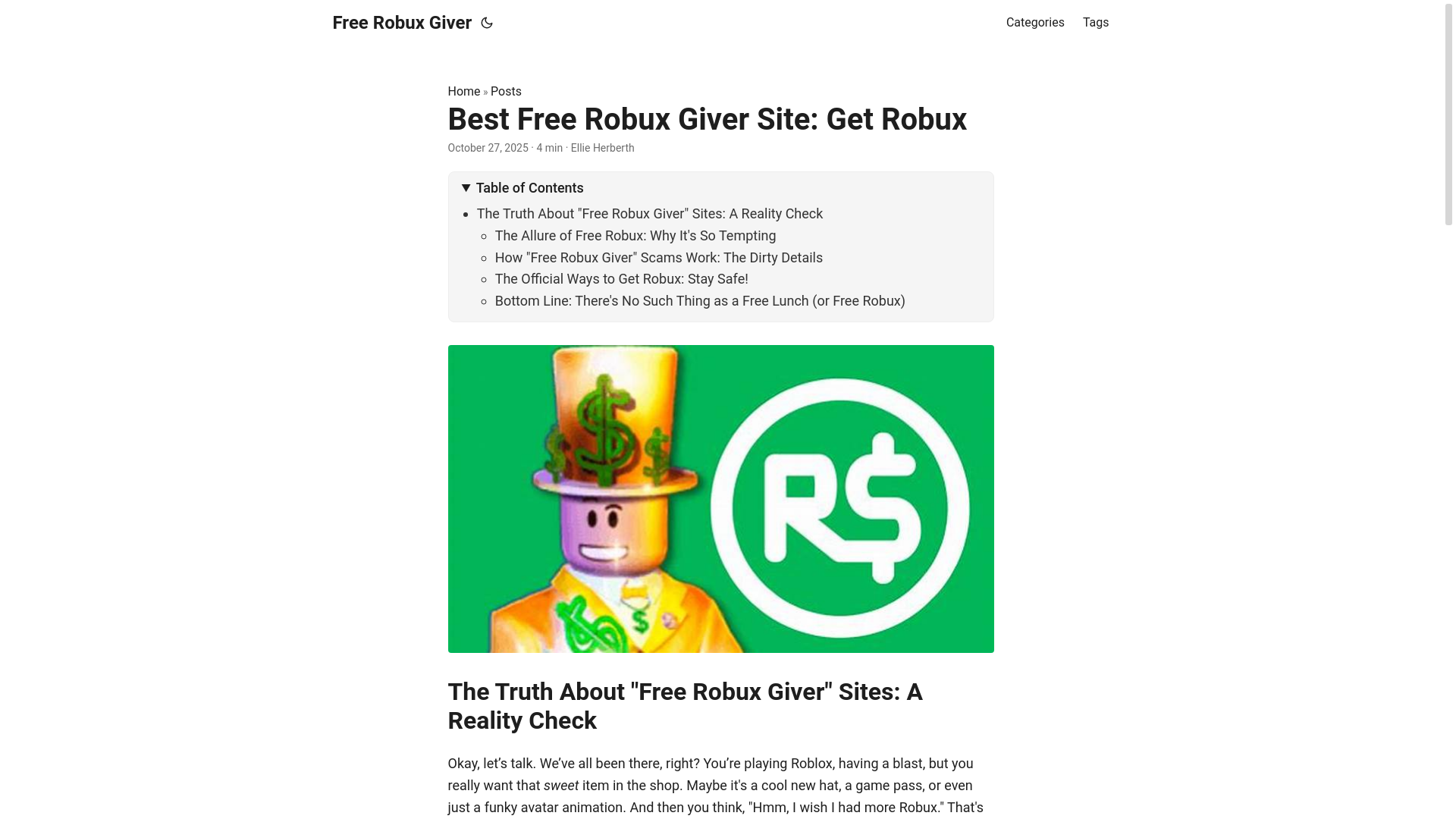 website screenshot of https://free-robux-giver.pages.dev/