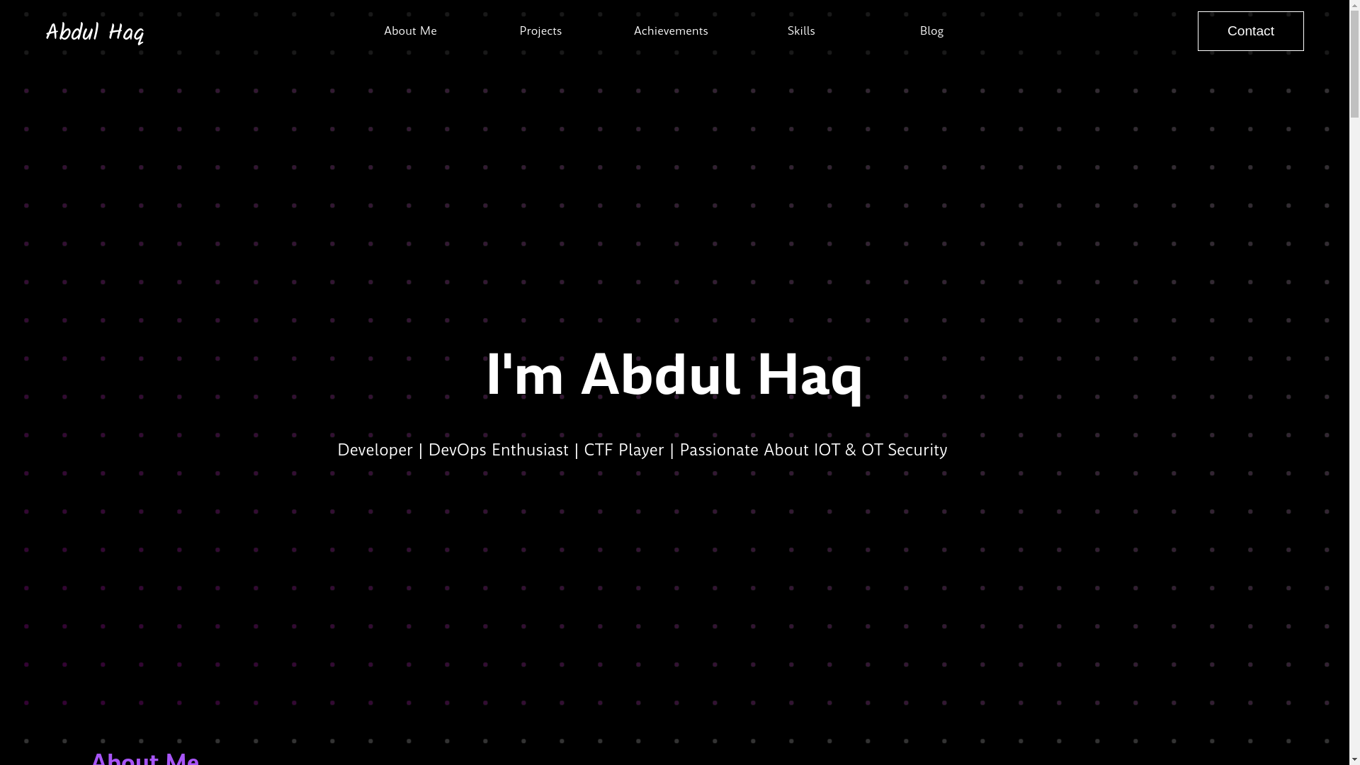 website screenshot of https://abdulhaq-portfolio.pages.dev/