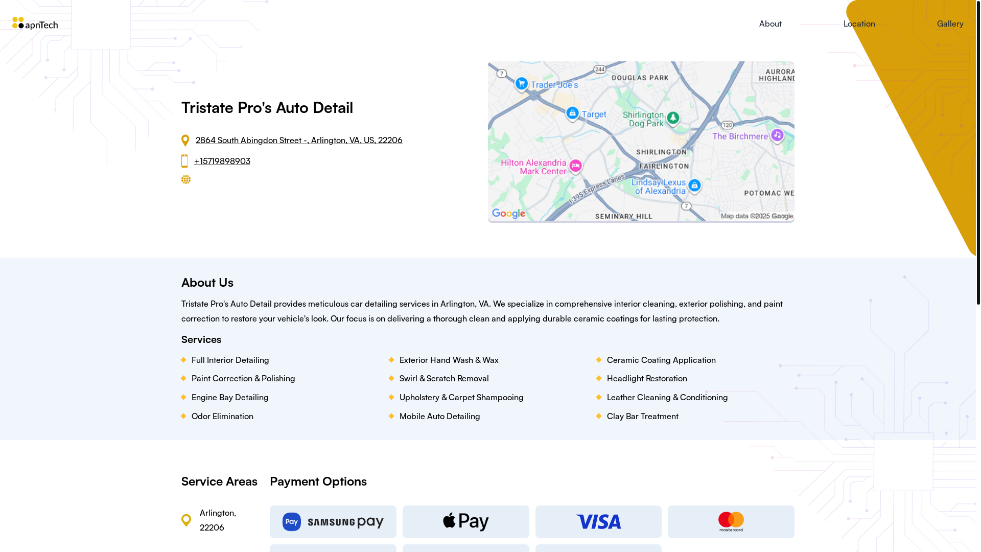 website screenshot of https://tristateprosautodetail.online/