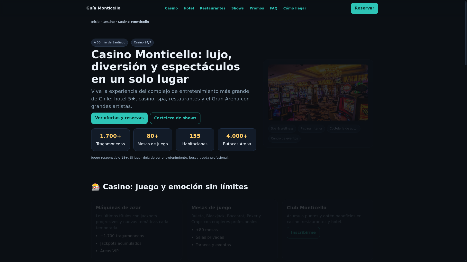 website screenshot of https://visitamonticello.cl/