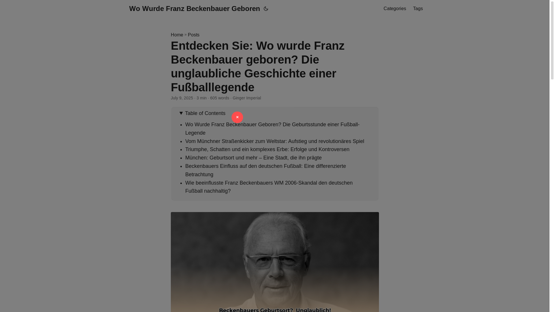 website screenshot of https://wo-wurde-franz-beckenbauer-geboren.pages.dev/