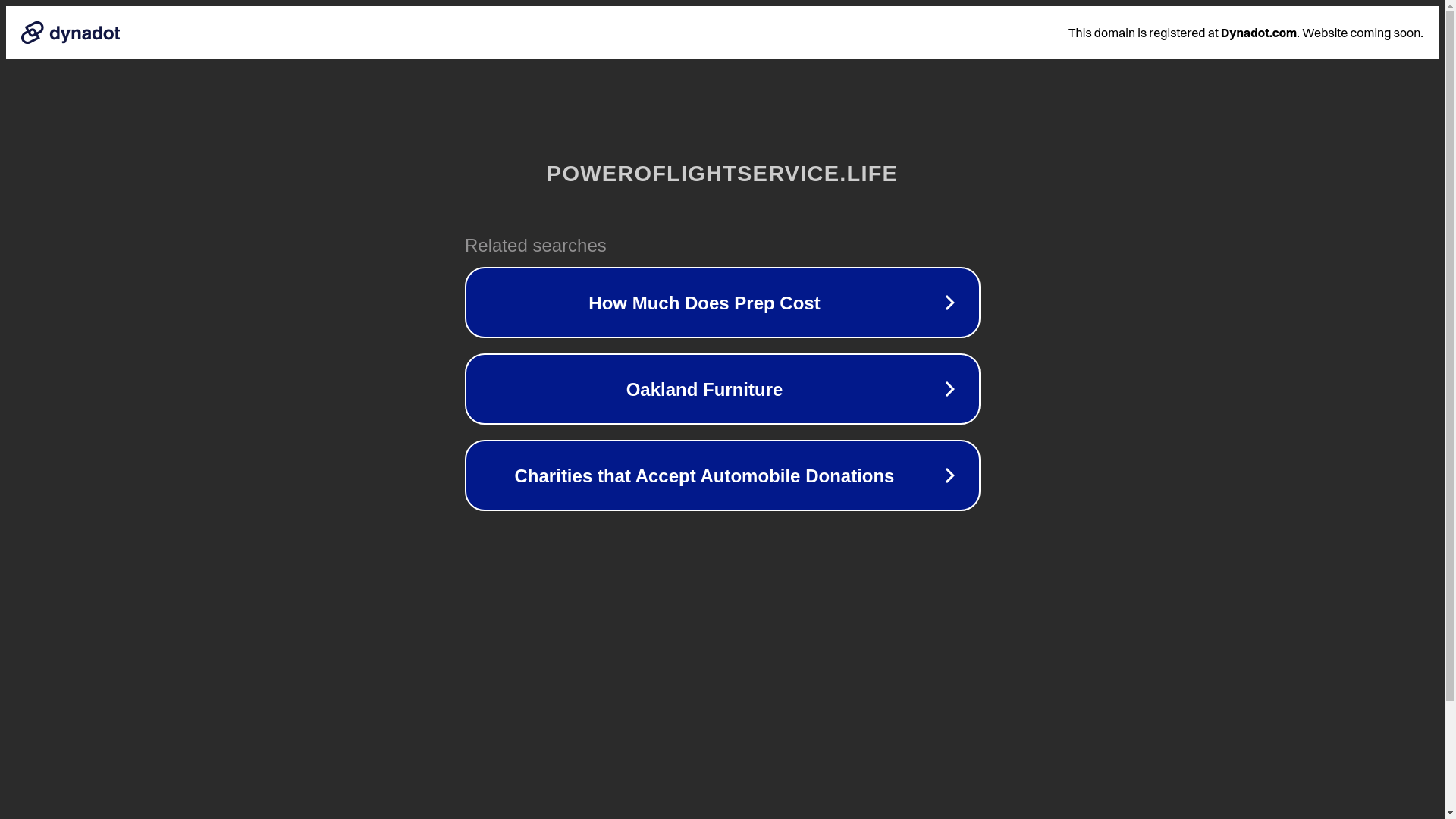 website screenshot of https://poweroflightservice.life/