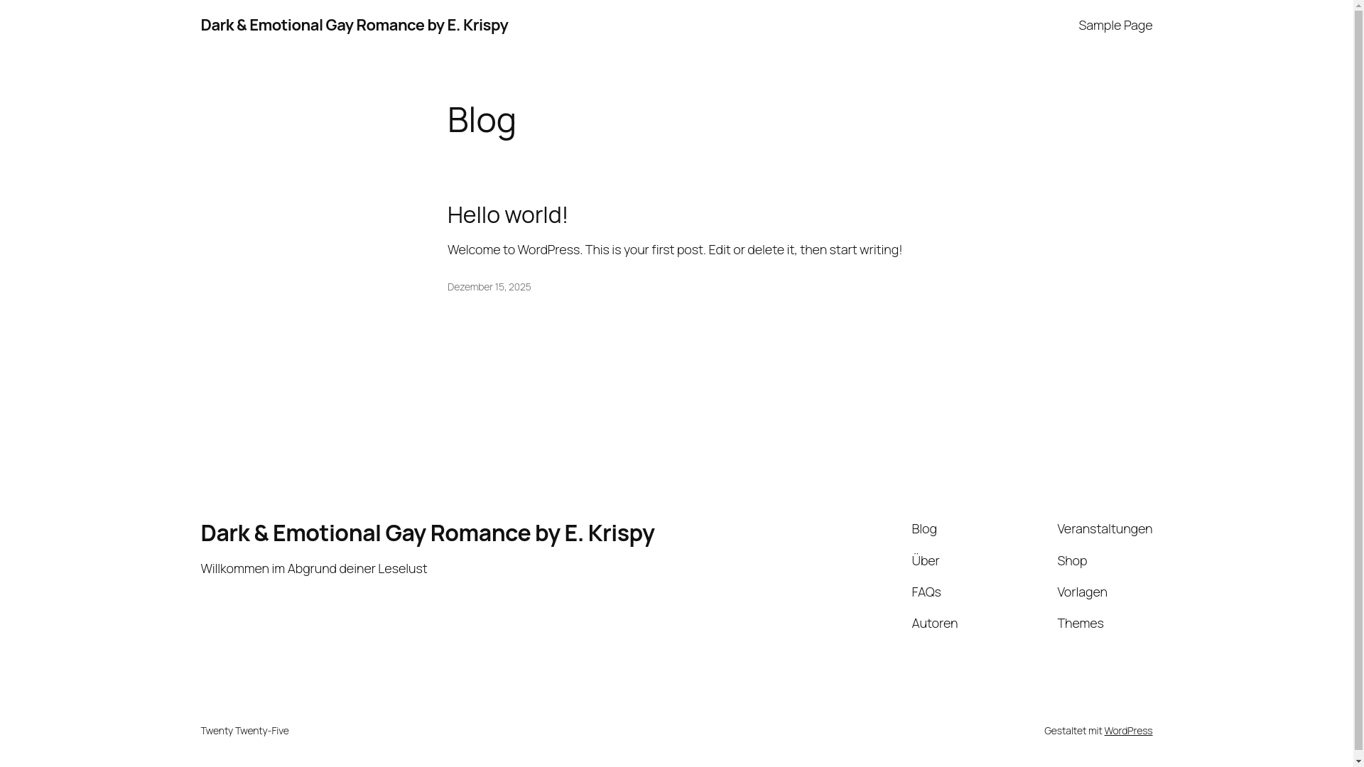 website screenshot of https://darkemotionalgayromance.de/