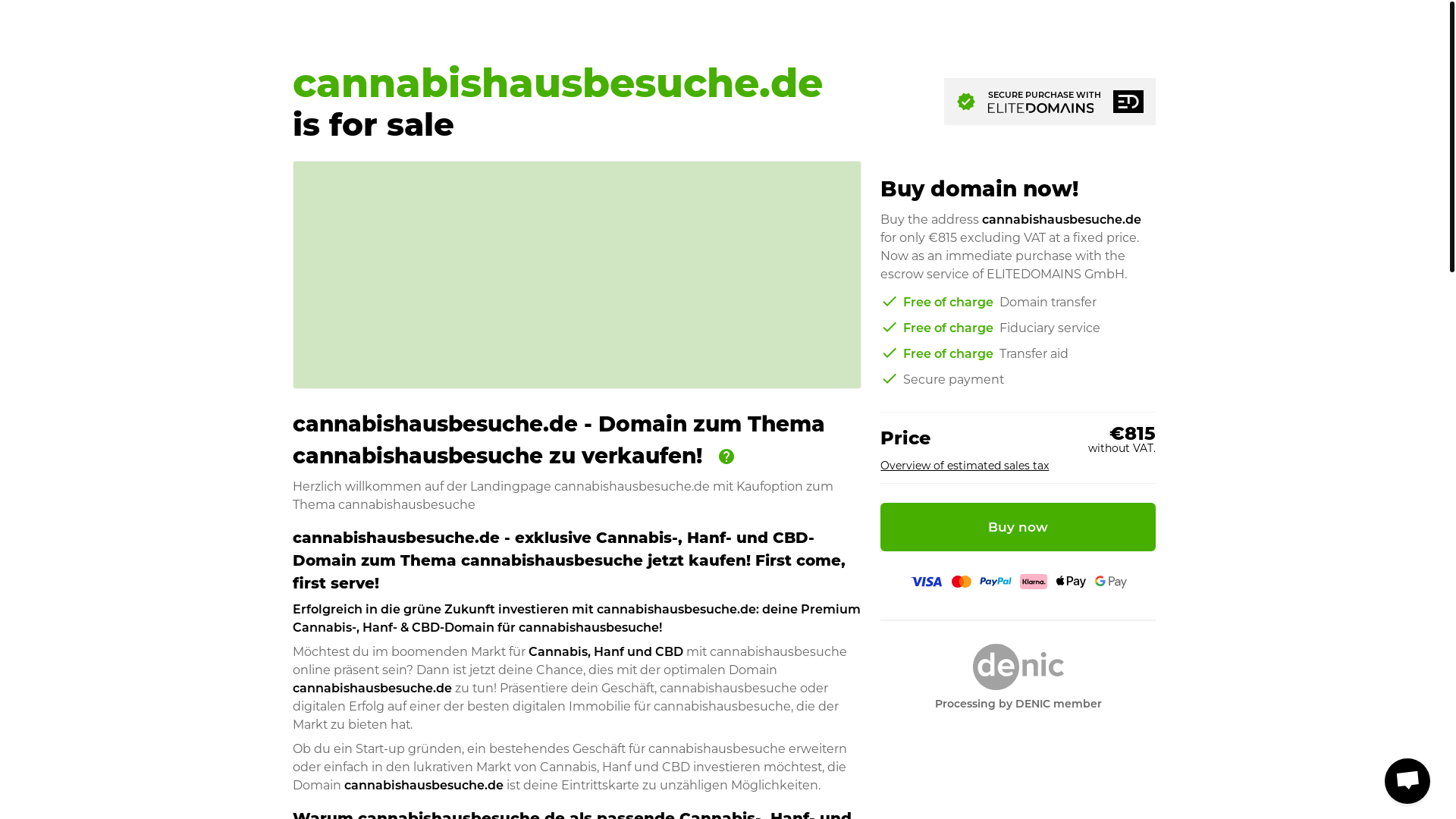 website screenshot of https://cannabishausbesuche.de/