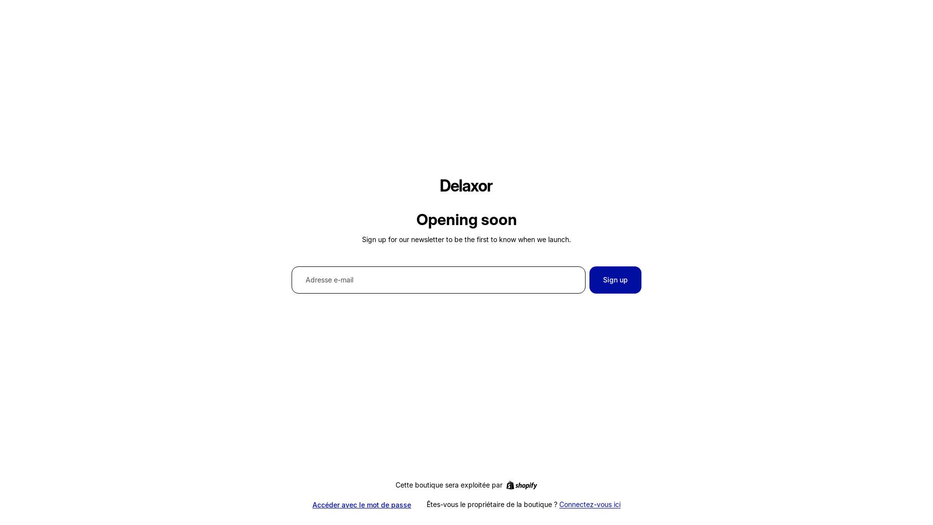 website screenshot of https://delaxor.com/