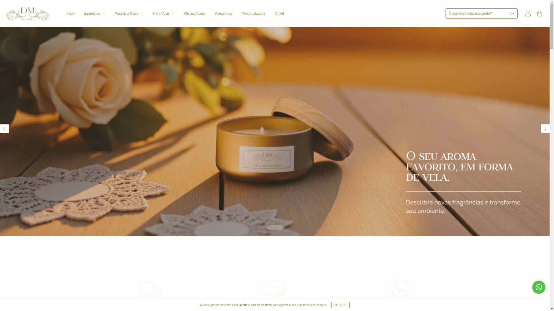 website screenshot of https://danimontrez.com.br/