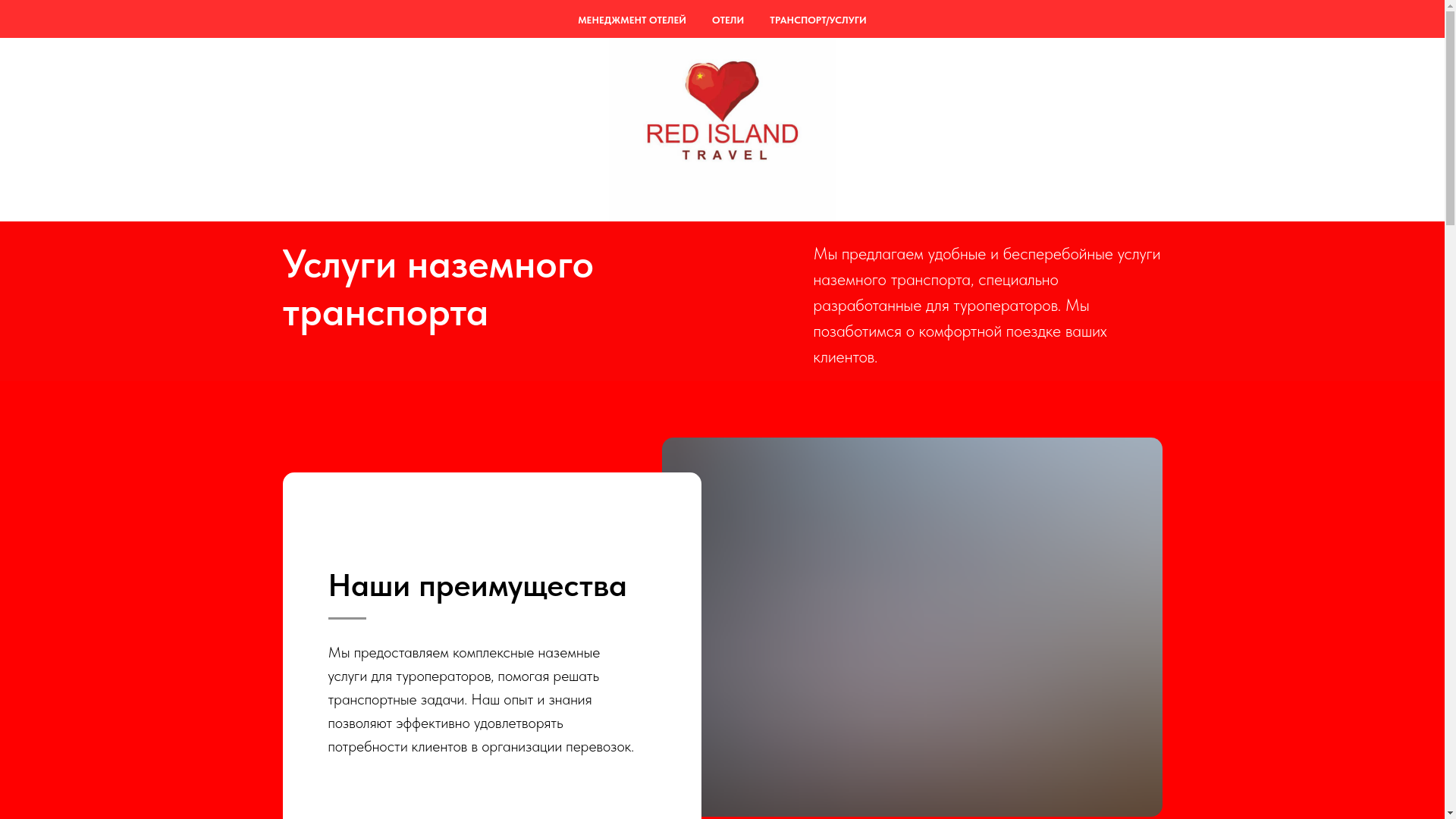 website screenshot of https://redisland.travel/
