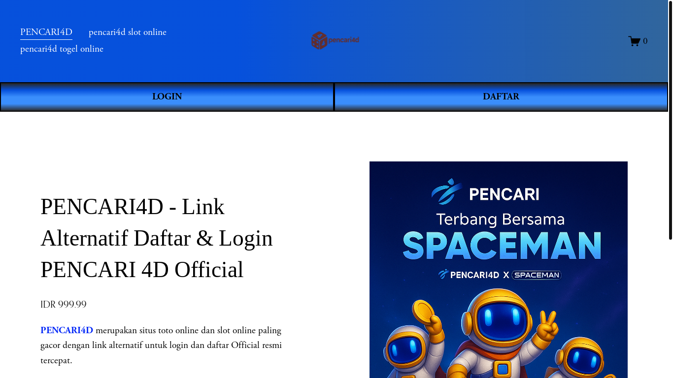 website screenshot of https://pencari4d.pages.dev/