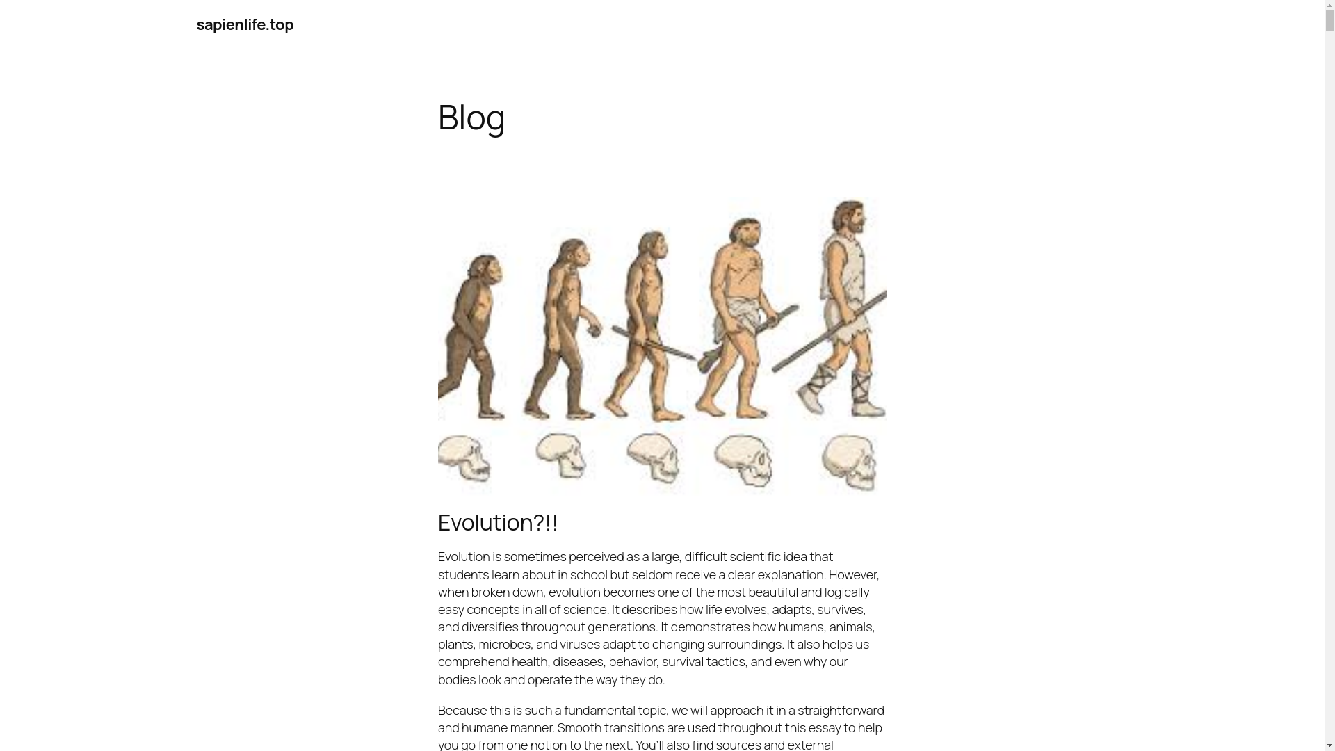 website screenshot of https://sapienlife.top/