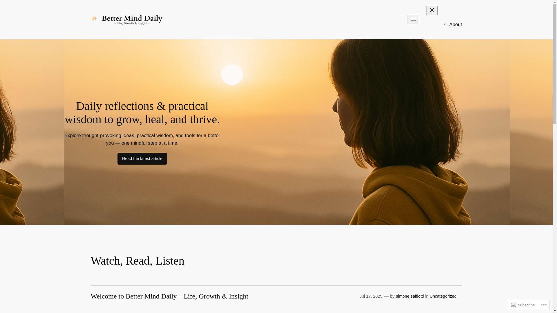 website screenshot of https://better-mind-daily.com/