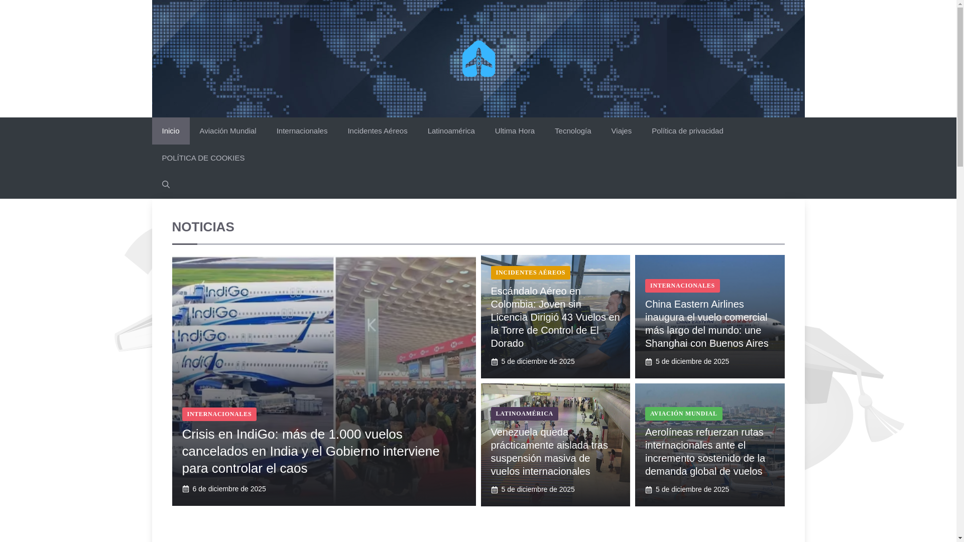 website screenshot of https://aviacionmundiales.com/